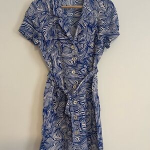 Amazing white and blue Wilfred mini dress!